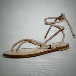 Amanu Kilimanjaro Sandals in Blush 39 Womens Wrap Flats